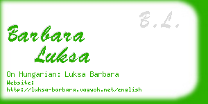 barbara luksa business card